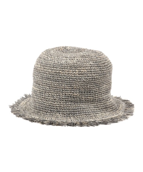 LAKOLE(ラコレ)の「ペーパーフリンジハット / 100135(ハット・レディース・ライトグリーン/オフホワイト/グレー・FREE)」の6枚目の写真