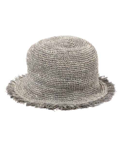 LAKOLE(ラコレ)の「ペーパーフリンジハット / 100135(ハット・レディース・ライトグリーン/オフホワイト/グレー・FREE)」の8枚目の写真