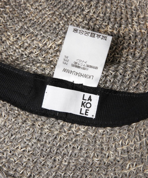 LAKOLE(ラコレ)の「ペーパーフリンジハット / 100135(ハット・レディース・ライトグリーン/オフホワイト/グレー・FREE)」の10枚目の写真