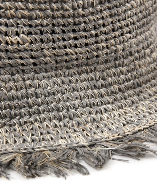 LAKOLE(ラコレ)の「ペーパーフリンジハット / 100135(ハット・レディース・ライトグリーン/オフホワイト/グレー・FREE)」の11枚目の写真