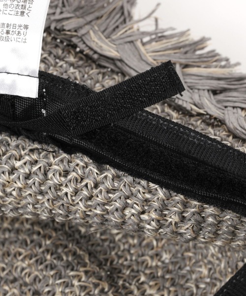 LAKOLE(ラコレ)の「ペーパーフリンジハット / 100135(ハット・レディース・ライトグリーン/オフホワイト/グレー・FREE)」の13枚目の写真