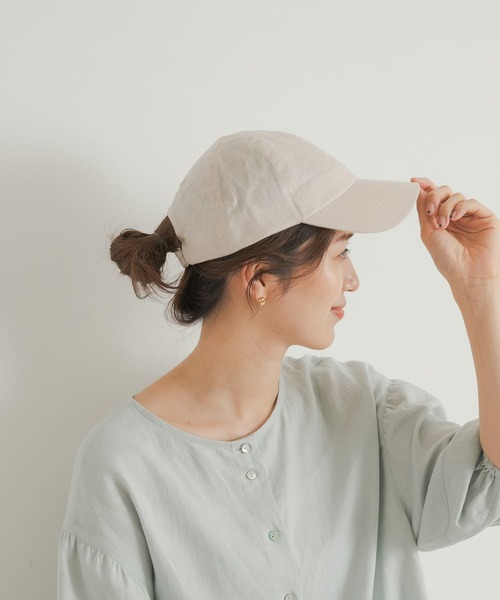 URBAN RESEARCH DOORS(アーバンリサーチドアーズ)の「リネンキャップ(キャップ・レディース・ブラック/ナチュラル/ベージュ系その他・-)」の1枚目の写真