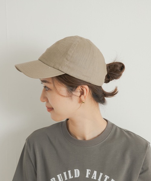 URBAN RESEARCH DOORS(アーバンリサーチドアーズ)の「リネンキャップ(キャップ・レディース・ブラック/ナチュラル/ベージュ系その他・-)」の5枚目の写真