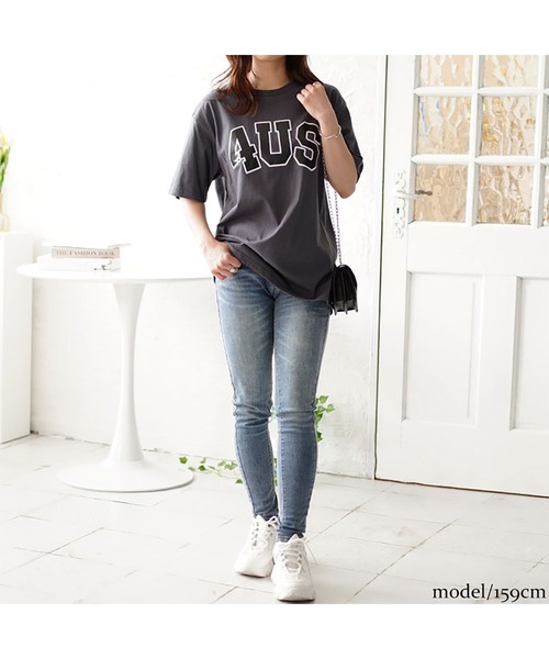 GOLDJAPAN(ゴールドジャパン)の「オーバーサイズロゴTシャツ【大きいサイズ対応】(Tシャツ/カットソー・レディース・グレー・LL/3L/4L)」の12枚目の写真