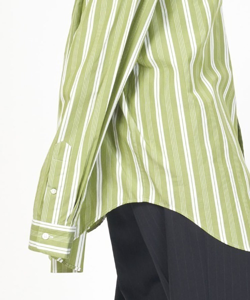 THE SHINZONE（ザ　シンゾーン）の「STRIPE DADDY SHIRTS（シャツ/ブラウス・レディース・グリーン/ブルー・SMALL/REGULAR）」の5枚目の写真
