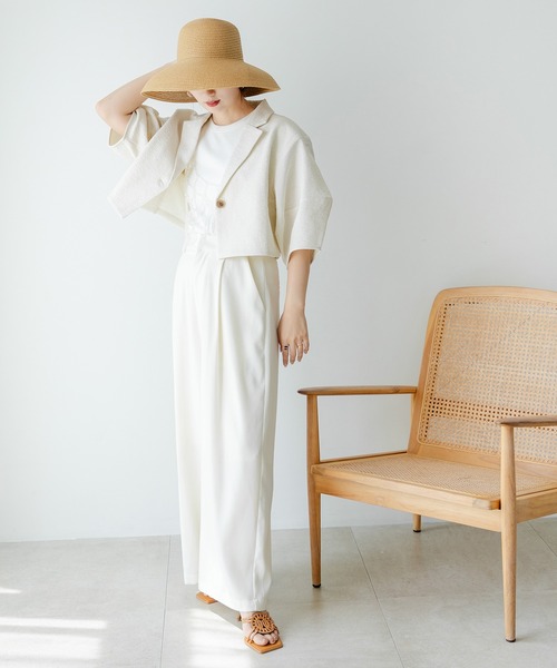 rectangle（レクタングル）の「つば広ビッグストローハット（ハット・レディース・ベージュ/アイボリー/ブラック・FREE）」の16枚目の写真