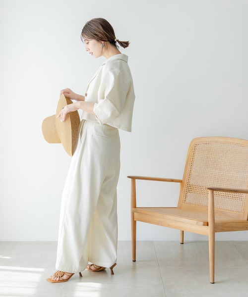 rectangle（レクタングル）の「つば広ビッグストローハット（ハット・レディース・ベージュ/アイボリー/ブラック・FREE）」の18枚目の写真