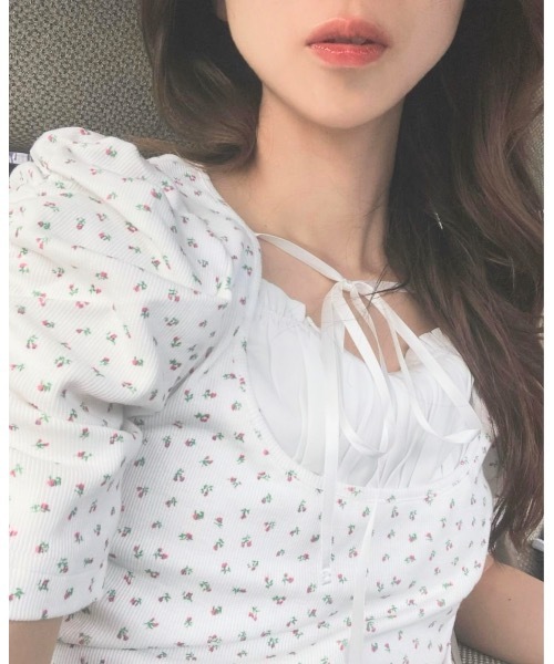 NOMAE（ノーマエ）の「フリルレイヤードトップス（Tシャツ/カットソー・レディース・ブルー系その他/ブラック/ピンク系その他/グレー・FREE）」の4枚目の写真