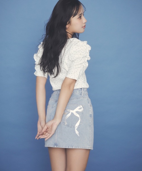 NOMAE（ノーマエ）の「フリルレイヤードトップス（Tシャツ/カットソー・レディース・ブルー系その他/ブラック/ピンク系その他/グレー・FREE）」の9枚目の写真