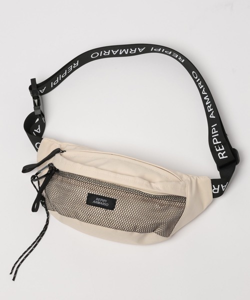 repipi armario(レピピ アルマリオ)の「メッシュポケボディBAG(ボディバッグ/ウエストポーチ・キッズ・グレー/ブラック/ホワイト・FREE)」の12枚目の写真