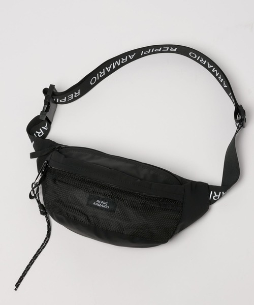repipi armario(レピピ アルマリオ)の「メッシュポケボディBAG(ボディバッグ/ウエストポーチ・キッズ・グレー/ブラック/ホワイト・FREE)」の13枚目の写真