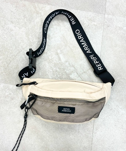 repipi armario(レピピ アルマリオ)の「メッシュポケボディBAG(ボディバッグ/ウエストポーチ・キッズ・グレー/ブラック/ホワイト・FREE)」の20枚目の写真