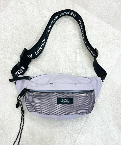 repipi armario(レピピ アルマリオ)の「メッシュポケボディBAG(ボディバッグ/ウエストポーチ・キッズ・グレー/ブラック/ホワイト・FREE)」の22枚目の写真