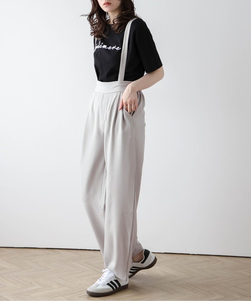 La-gemme(ラジェム)の「カーブシルエットサロペット(サロペット/オーバーオール・レディース・ベージュ系その他/グリーン系その他/ライトグレー/ブラック・フリー)」の20枚目の写真