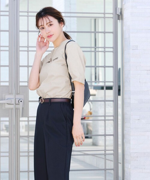 Tiaclasse(ティアクラッセ)の「刺繍ロゴシンプルTシャツ(Tシャツ/カットソー・レディース・ネイビー/ベージュ/オフホワイト・FREE)」の14枚目の写真