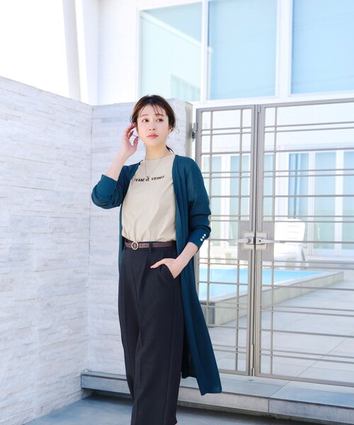 Tiaclasse(ティアクラッセ)の「刺繍ロゴシンプルTシャツ(Tシャツ/カットソー・レディース・ネイビー/ベージュ/オフホワイト・FREE)」の16枚目の写真