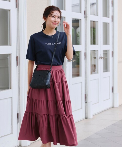 Tiaclasse(ティアクラッセ)の「刺繍ロゴシンプルTシャツ(Tシャツ/カットソー・レディース・ネイビー/ベージュ/オフホワイト・FREE)」の22枚目の写真