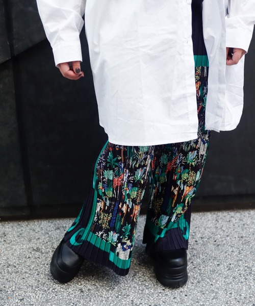rovtski（ロフトスキー）の「サファリ柄プリーツパンツ（その他パンツ・レディース・ブラック×グリーン・FREE）」の15枚目の写真