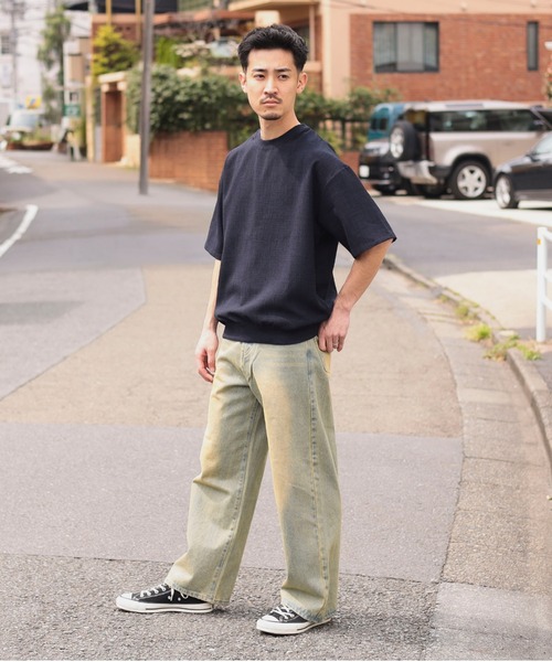 BEAMS HEART（ビームスハート）の「【4色展開】ブラスト ワイド ストレート デニム（デニムパンツ・メンズ・ブラック/インディゴブルー/ブラウン/ネイビー・SMALL/LARGE/MEDIUM）」の6枚目の写真