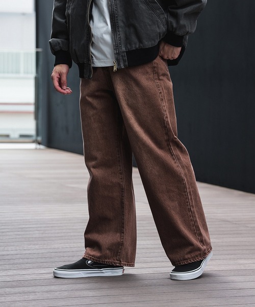 BEAMS HEART（ビームスハート）の「ブラスト ワイド ストレート デニム（デニムパンツ・メンズ・ブラック/インディゴブルー/ブラウン/ネイビー・SMALL/LARGE/MEDIUM）」の17枚目の写真