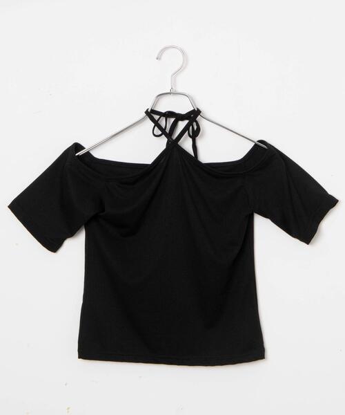 dispark（ディスパーク）の「DISPARK/クロスネックデザインT（Tシャツ/カットソー・レディース・ブラック/ピンク・FREE）」の14枚目の写真