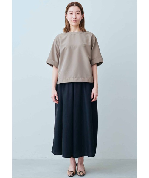 IEDIT（イディット）の「ＩＥＤＩＴ　たっぷりシルエットのきれいめ布はくスカート見えキュロット（その他パンツ・レディース・ブラック/グリーン/カーキ/ピンク・XX-LARGE/X-LARGE/LARGE/MEDIUM/SMALL/XXX-LARGE）」の7枚目の写真