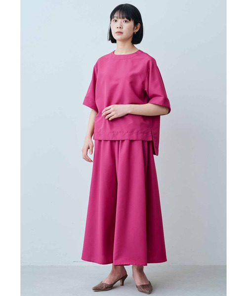 IEDIT（イディット）の「ＩＥＤＩＴ　たっぷりシルエットのきれいめ布はくスカート見えキュロット（その他パンツ・レディース・ブラック/グリーン/カーキ/ピンク・XX-LARGE/X-LARGE/LARGE/MEDIUM/SMALL/XXX-LARGE）」の10枚目の写真