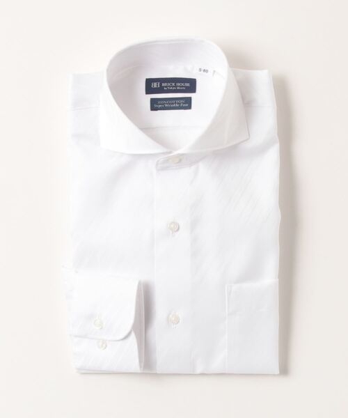 形態安定ノーアイロン ホリゾンタルワイド 長袖ビジネスワイシャツ（ビジネスシャツ）｜TOKYO SHIRTS（トウキョウシャツ）