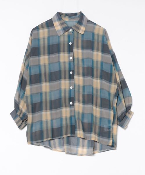 DIESEL チェック柄 長袖シアーシャツ セール】チェック柄ゆったりシアーシャツ（シャツ/ブラウス
