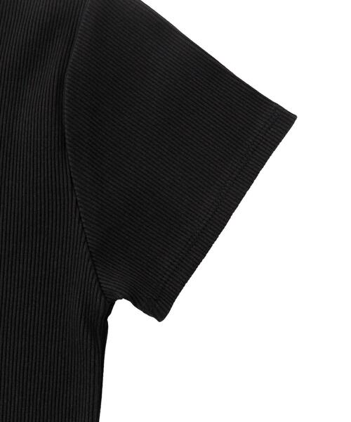 dispark(ディスパーク)の「DISPARK/バタフライプリントリブT(Tシャツ/カットソー・レディース・ブラック/ホワイト・FREE)」の14枚目の写真