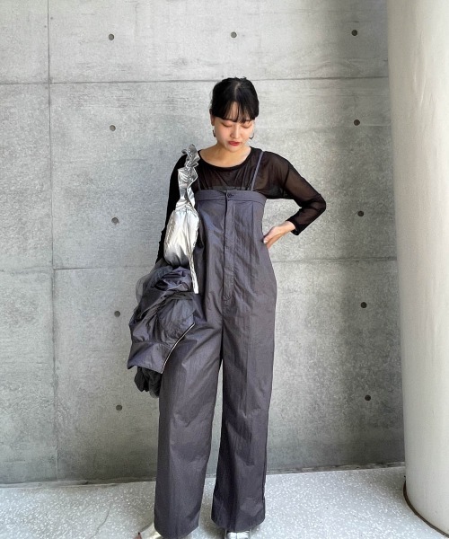 ENIM BY VICKY(エニムバイビッキー)の「シアーロゴプリントロンT《手洗い可能》(Tシャツ/カットソー・レディース・ブラック/ホワイト・M)」の3枚目の写真