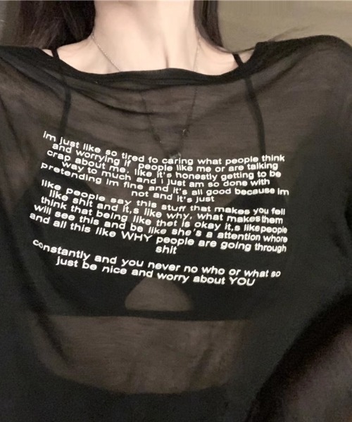 ENIM BY VICKY(エニムバイビッキー)の「シアーロゴプリントロンT《手洗い可能》(Tシャツ/カットソー・レディース・ブラック/ホワイト・M)」の17枚目の写真