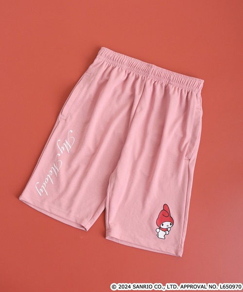 sanrio（サンリオ）の「サンリオキャラクターズ　ハニカムメッシュハーフパンツ（その他パンツ・メンズ・ピンク系/ブラック系/ネイビー/サックスブルー/ライトオレンジ系/ブルーグリーン/ブラック/ネイビー系・M/L/LL）」の7枚目の写真