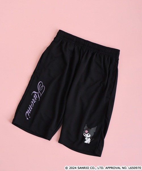 sanrio（サンリオ）の「サンリオキャラクターズ　ハニカムメッシュハーフパンツ（その他パンツ・メンズ・ピンク系/ブラック系/ネイビー/サックスブルー/ライトオレンジ系/ブルーグリーン/ブラック/ネイビー系・M/L/LL）」の2枚目の写真