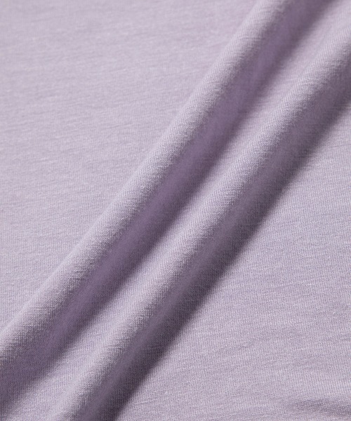 XEXYMIX（ゼクシィミックス）の「【XEXYMIX】サイドシャーリングアシンメトリーTシャツ（Tシャツ/カットソー・レディース・ブラック/ホワイト/ピンク/ラベンダー・L/M）」の6枚目の写真