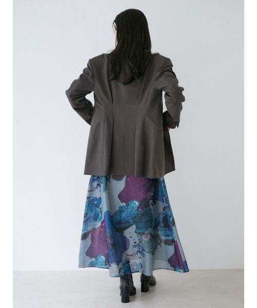 MURUA(ムルーア)の「【WEB限定】ペイントシアーワンピース(ワンピース・レディース・ホワイト/ブラック/グレー・FREE)」の14枚目の写真