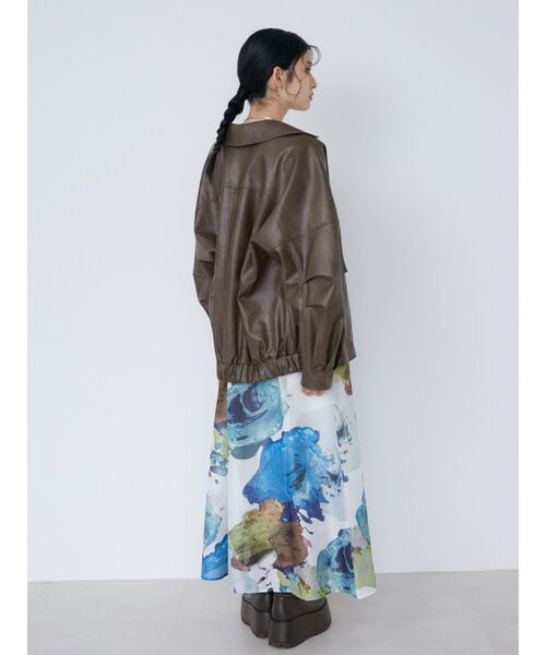 MURUA(ムルーア)の「【WEB限定】ペイントシアーワンピース(ワンピース・レディース・ホワイト/ブラック/グレー・FREE)」の22枚目の写真