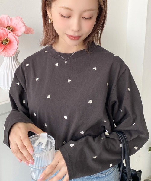 グラスハート記念品Tシャツ(グレー) POLEWARDS（POLEWARDS）（メンズ）半袖Tシャツ DRY COMFORT