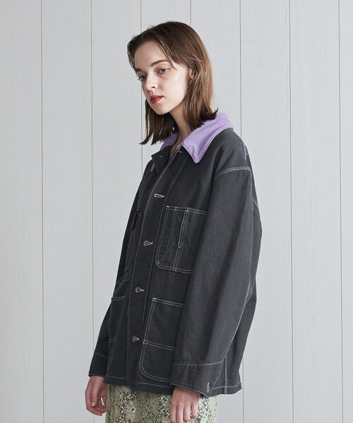 H　BEAUTY&YOUTH UNITED ARROWS（エイチビューティーアンドユースユナイテッドアローズ）の「＜H＞オーバーダイ ダックカバーオール（カバーオール・レディース・ダークグレー・FREE）」の9枚目の写真
