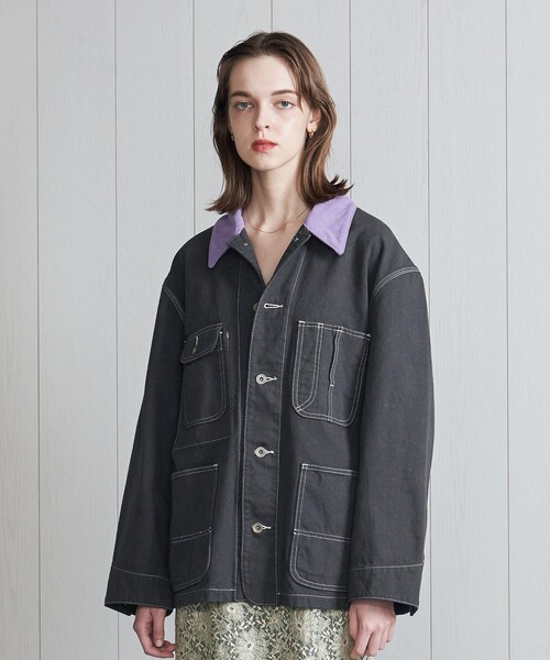 H　BEAUTY&YOUTH UNITED ARROWS（エイチビューティーアンドユースユナイテッドアローズ）の「＜H＞オーバーダイ ダックカバーオール（カバーオール・レディース・ダークグレー・FREE）」の8枚目の写真
