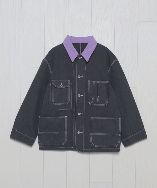 H　BEAUTY&YOUTH UNITED ARROWS（エイチビューティーアンドユースユナイテッドアローズ）の「＜H＞オーバーダイ ダックカバーオール（カバーオール・レディース・ダークグレー・FREE）」の7枚目の写真