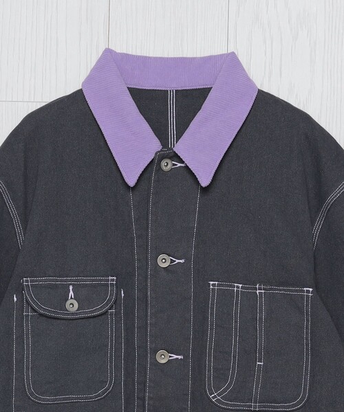 H　BEAUTY&YOUTH UNITED ARROWS（エイチビューティーアンドユースユナイテッドアローズ）の「＜H＞オーバーダイ ダックカバーオール（カバーオール・レディース・ダークグレー・FREE）」の5枚目の写真