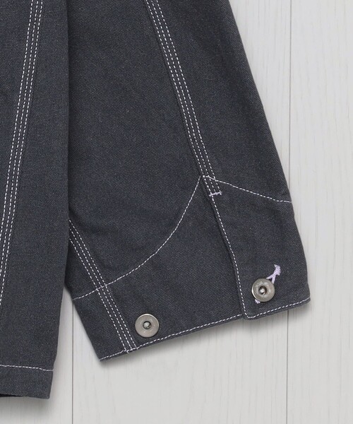 H　BEAUTY&YOUTH UNITED ARROWS（エイチビューティーアンドユースユナイテッドアローズ）の「＜H＞オーバーダイ ダックカバーオール（カバーオール・レディース・ダークグレー・FREE）」の3枚目の写真