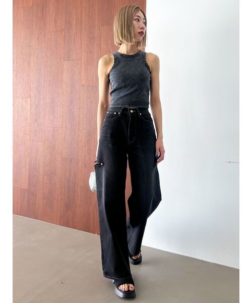 EMODA（エモダ）の「バックカットハートタンクトップ（タンクトップ・レディース・ブルー/ホワイト/ブラック・FREE）」の8枚目の写真