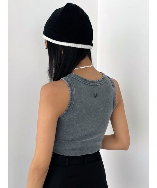 EMODA（エモダ）の「バックカットハートタンクトップ（タンクトップ・レディース・ブルー/ホワイト/ブラック・FREE）」の17枚目の写真