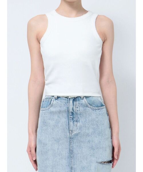 EMODA（エモダ）の「バックカットハートタンクトップ（タンクトップ・レディース・ブルー/ホワイト/ブラック・FREE）」の21枚目の写真