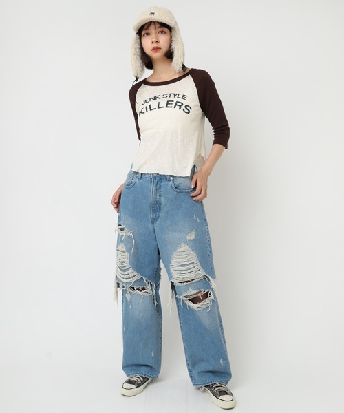 RNA(アールエヌエー)の「M2309 JUNK STYLEKILLERS(Tシャツ/カットソー・レディース・ブラック/ホワイト系その他/パープル系その他・MEDIUM)」の9枚目の写真