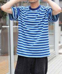 【XLARGE】エクストララージ STRIPED S/S TEE 胸元刺繍 ストライプ 半袖 Tシャツ 101231011017