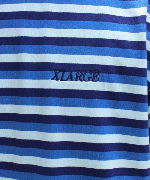 セール】【XLARGE】エクストララージ STRIPED S/S TEE 胸元刺繍