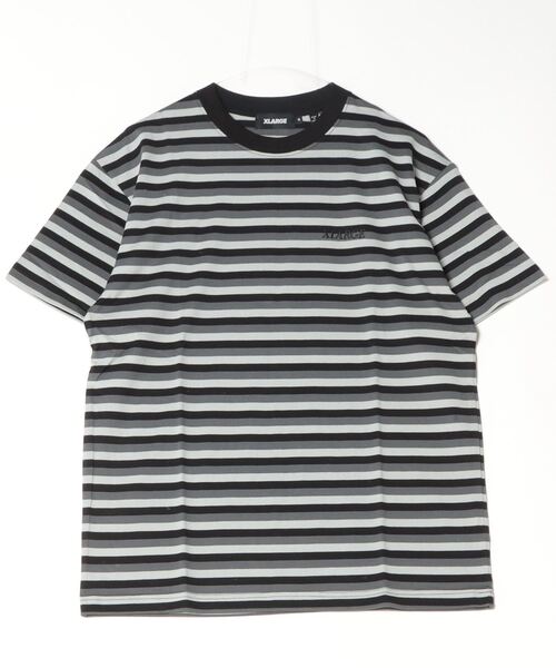 XLARGE ストライプ 半袖Ｔシャツ 定番デザイン デニムにぴったり セール】【XLARGE】エクストララージ STRIPED S/S TEE 胸元刺繍